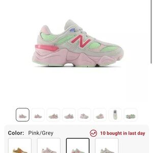 New Balance Kids' Pink and Gray Sneakers